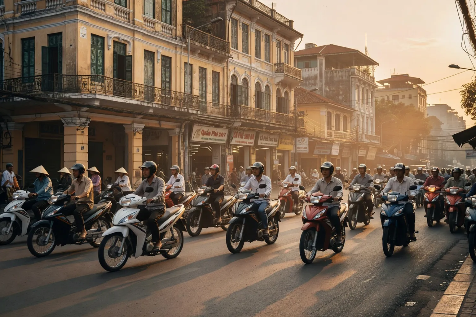 Premier voyage au Vietnam : Adrien et Linh à Saigon devant la Poste centrale