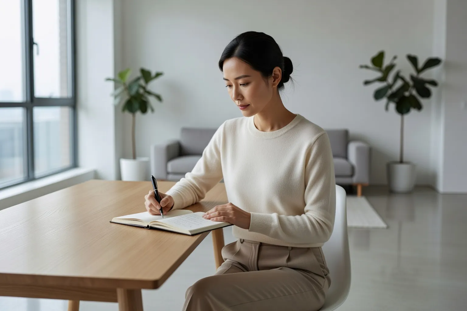 Homme français pensif devant son écran d ordinateur consultant un profil de rencontre asiatique