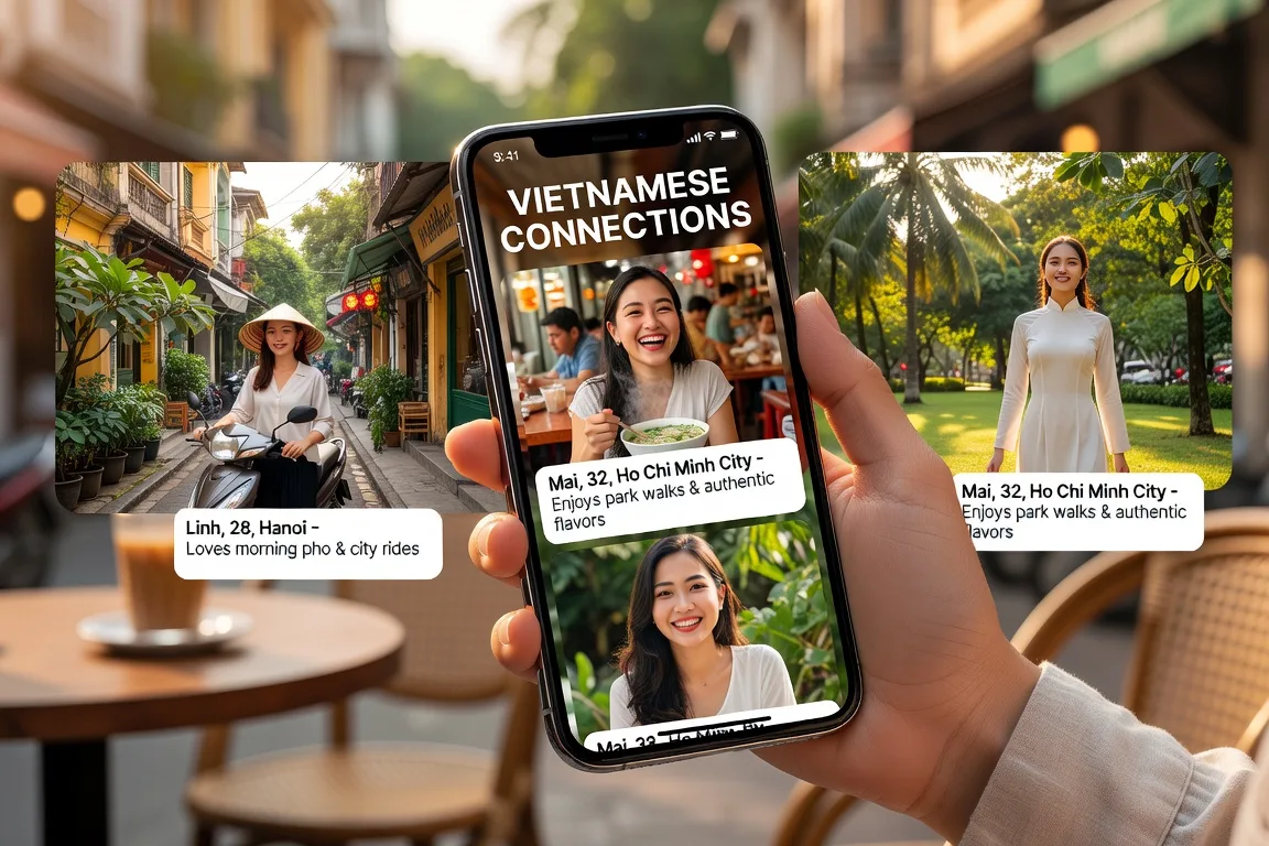 Profils VietnamCupid sur smartphone