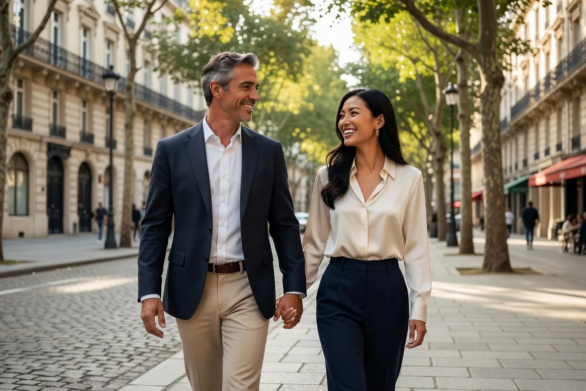 Couple mixte occidental asiatique mariage serieux