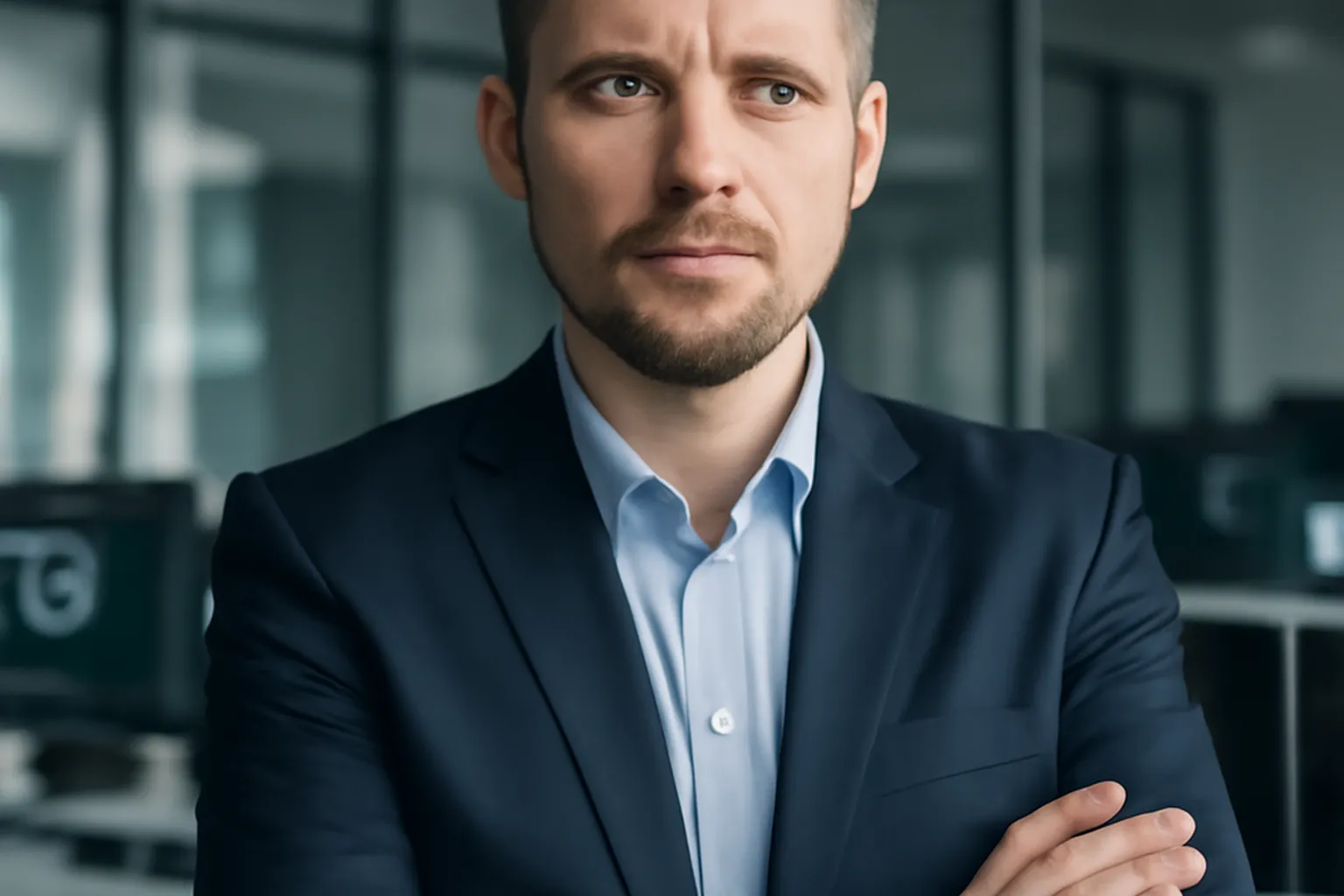 Julien Fontaine consultant en cybersécurité sentimentale dans son bureau